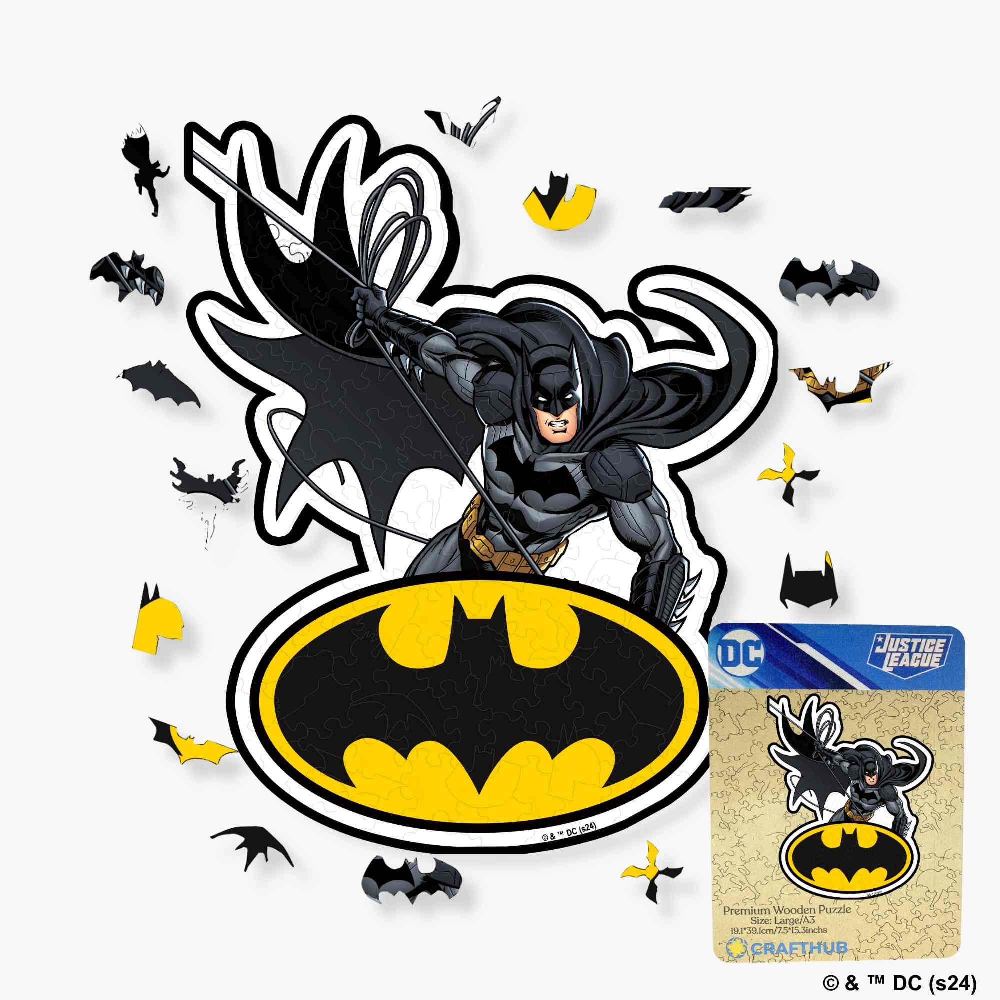 Batman Wooden Jigsaw Puzzle - A4 + Wooden Gift Box