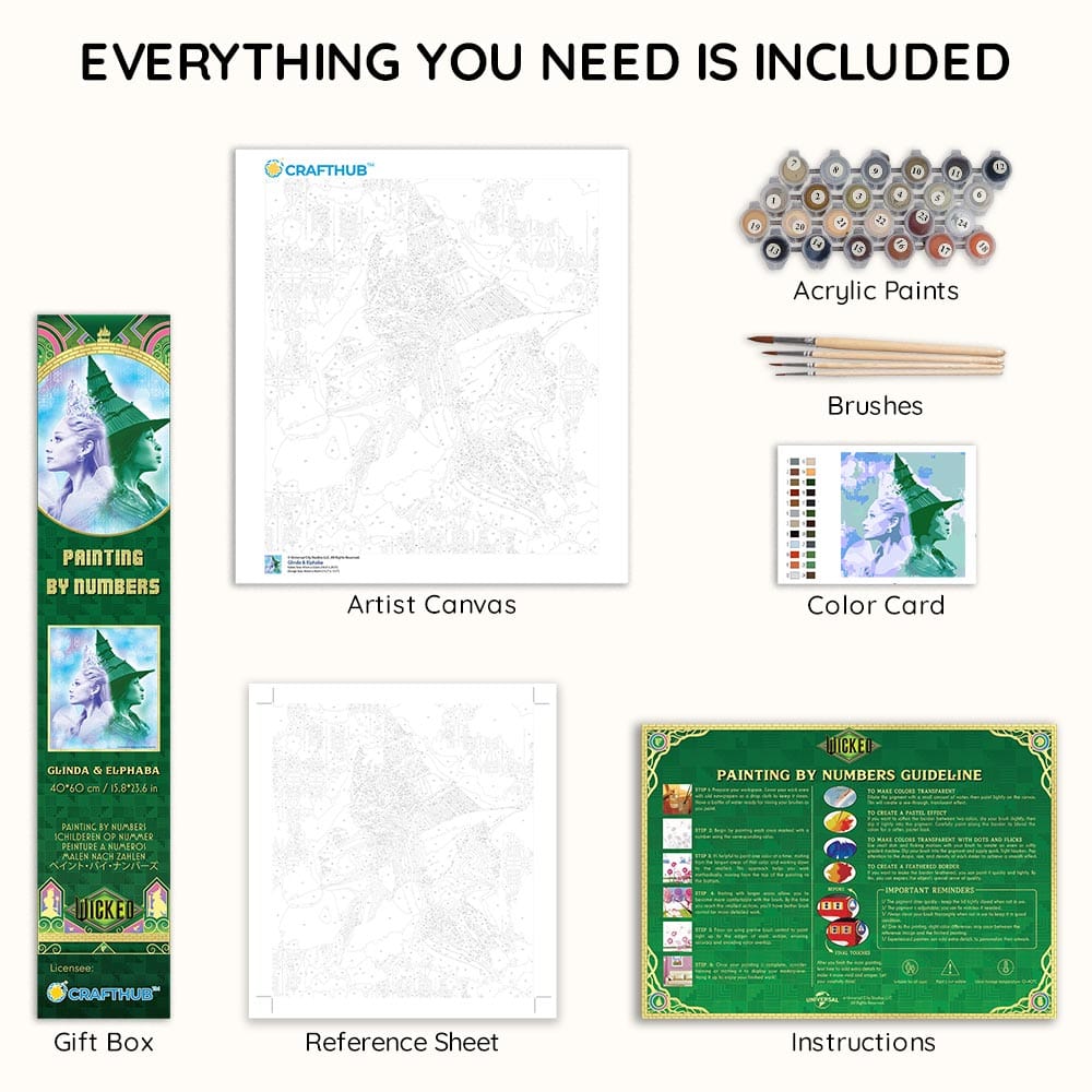Glinda & Elphaba - Paint By Numbers Kit