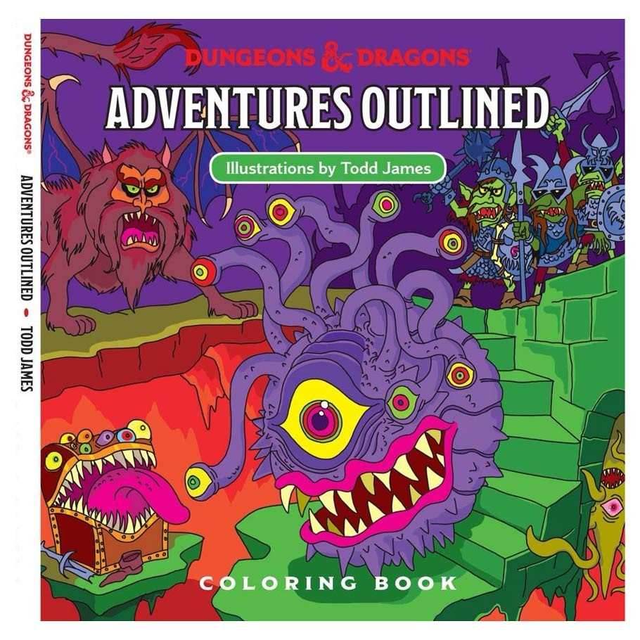 D&D: Adventures Outlined Coloring Book - 