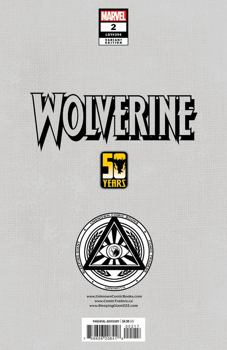 Wolverine #2 Unknown Comics Tyler Kirkham Connecting Cover Exclusive Var (10/16/2024)