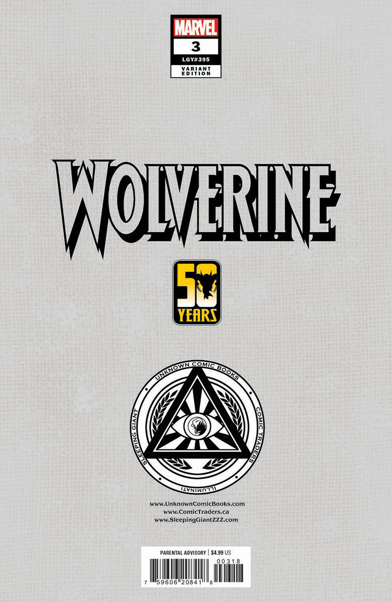 WOLVERINE #3 UNKNOWN COMICS MICO SUAYAN CONNECTING COVER EXCLUSIVE VAR (11/20/2024)