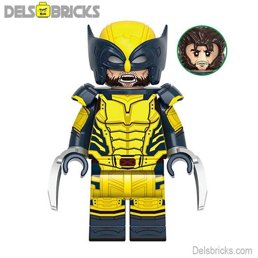 Wolverine Yellow & Blue Suit X-Men & Deadpool 3 Lego Marvel Minifigures NEW - 
