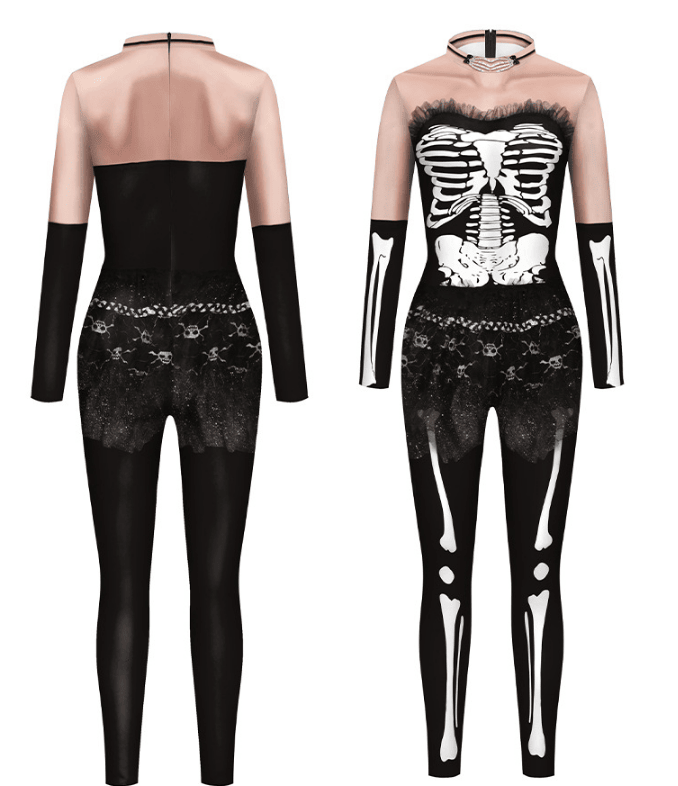 Women's Sexy Skeleton Costume for Halloween