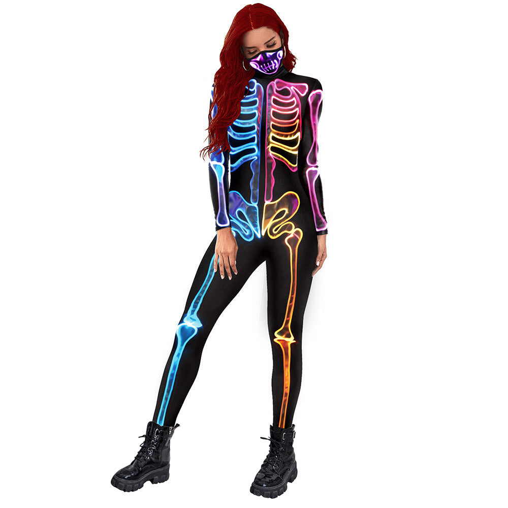 Women's Sexy Skeleton Costume Halloween Skeleton Bodysuits