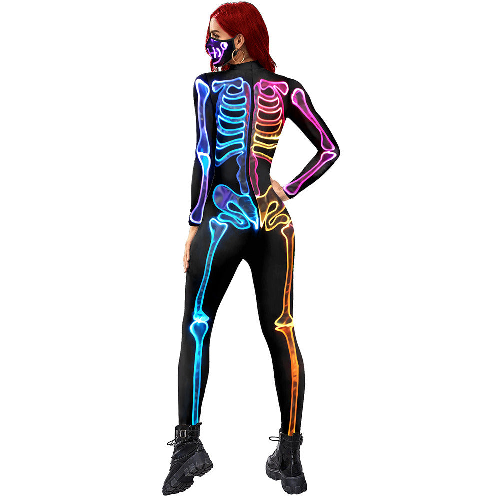 Women's Sexy Skeleton Costume Halloween Skeleton Bodysuits