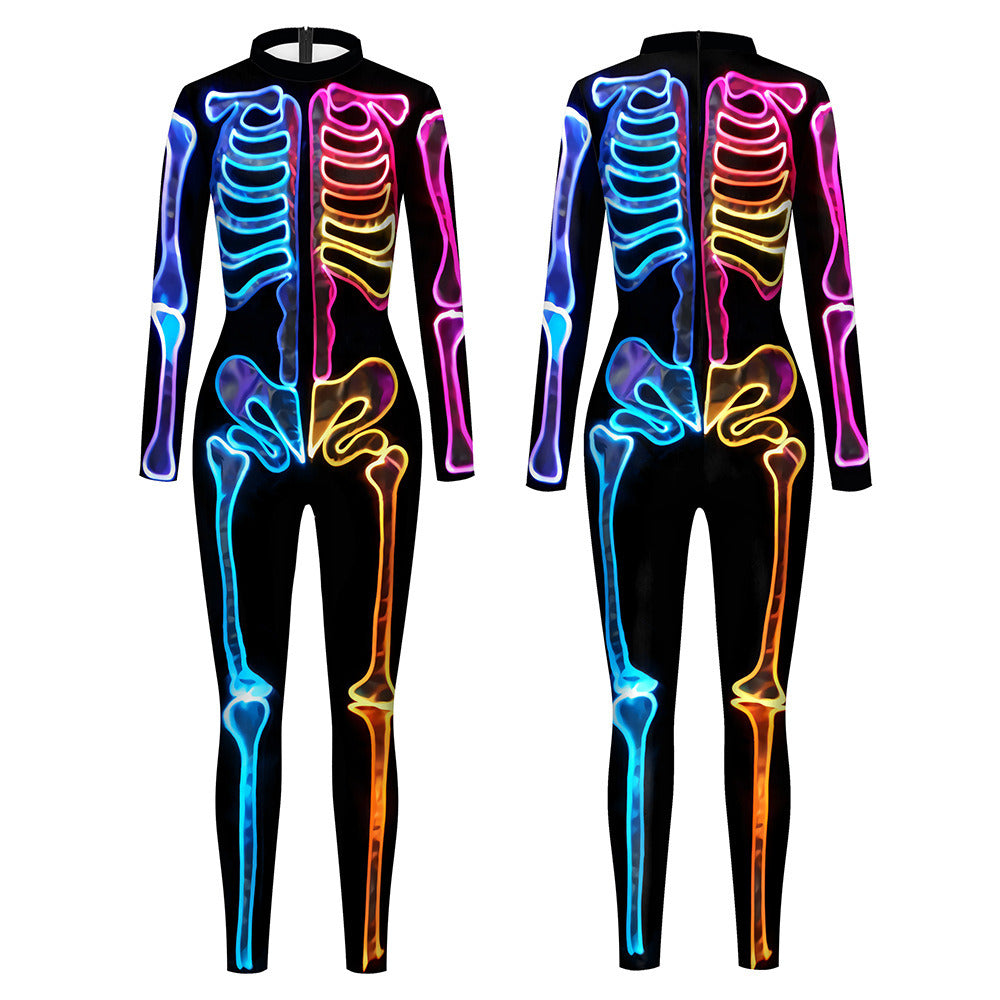 Women's Sexy Skeleton Costume Halloween Skeleton Bodysuits