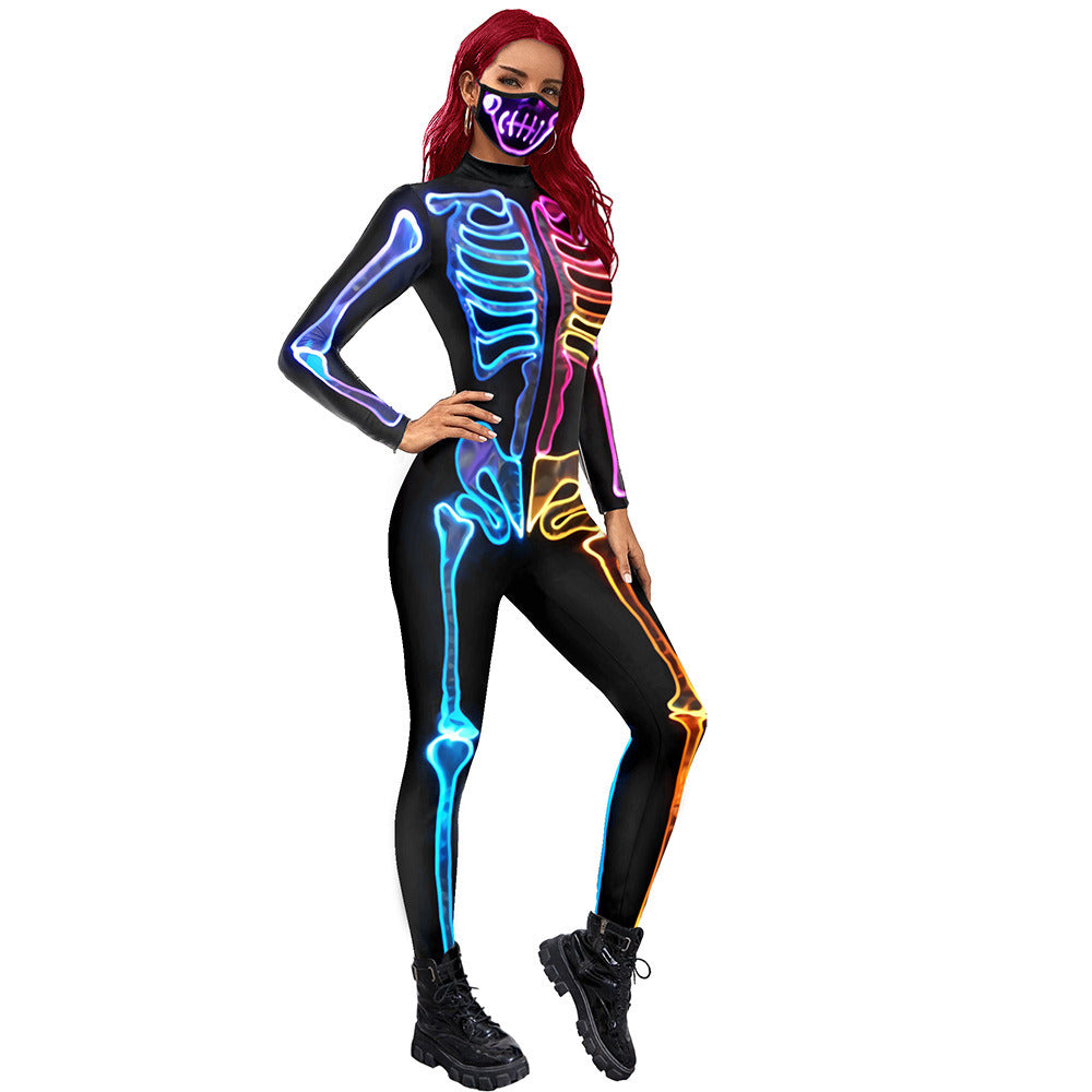 Women's Sexy Skeleton Costume Halloween Skeleton Bodysuits