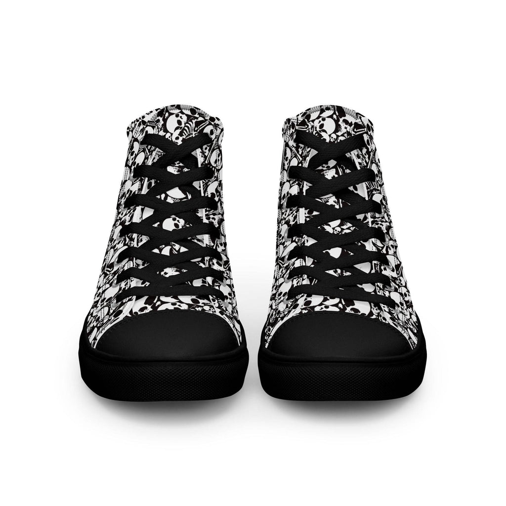 Skull and Bones Ossuary Women’s High Top Canvas Shoes - 5