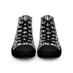 Skull and Bones Ossuary Women’s High Top Canvas Shoes - 5
