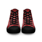 Gothic Skull and Heart Women’s High Top Canvas Shoes - 5