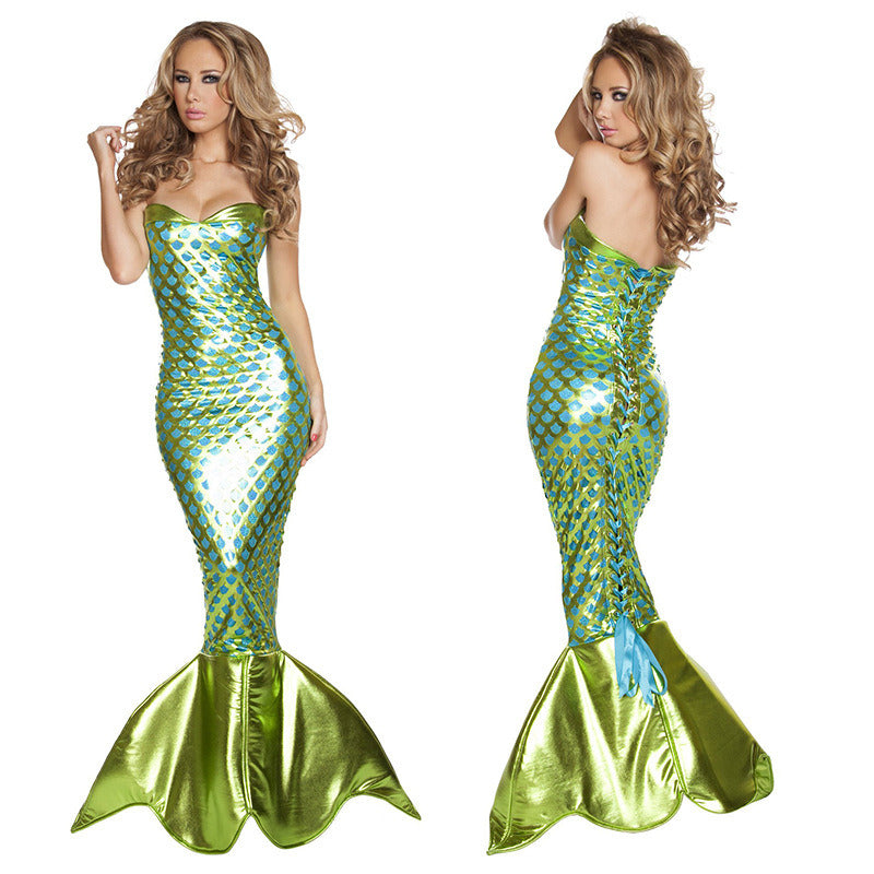 Womens Mermaid Costume Fancy Dress up Halloween Costume