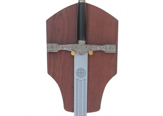 Wood Grain Medieval Sword Wall Plaque