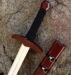 Children's Brown Wooden Toy Medieval Knight Sword With Wooden Sheath