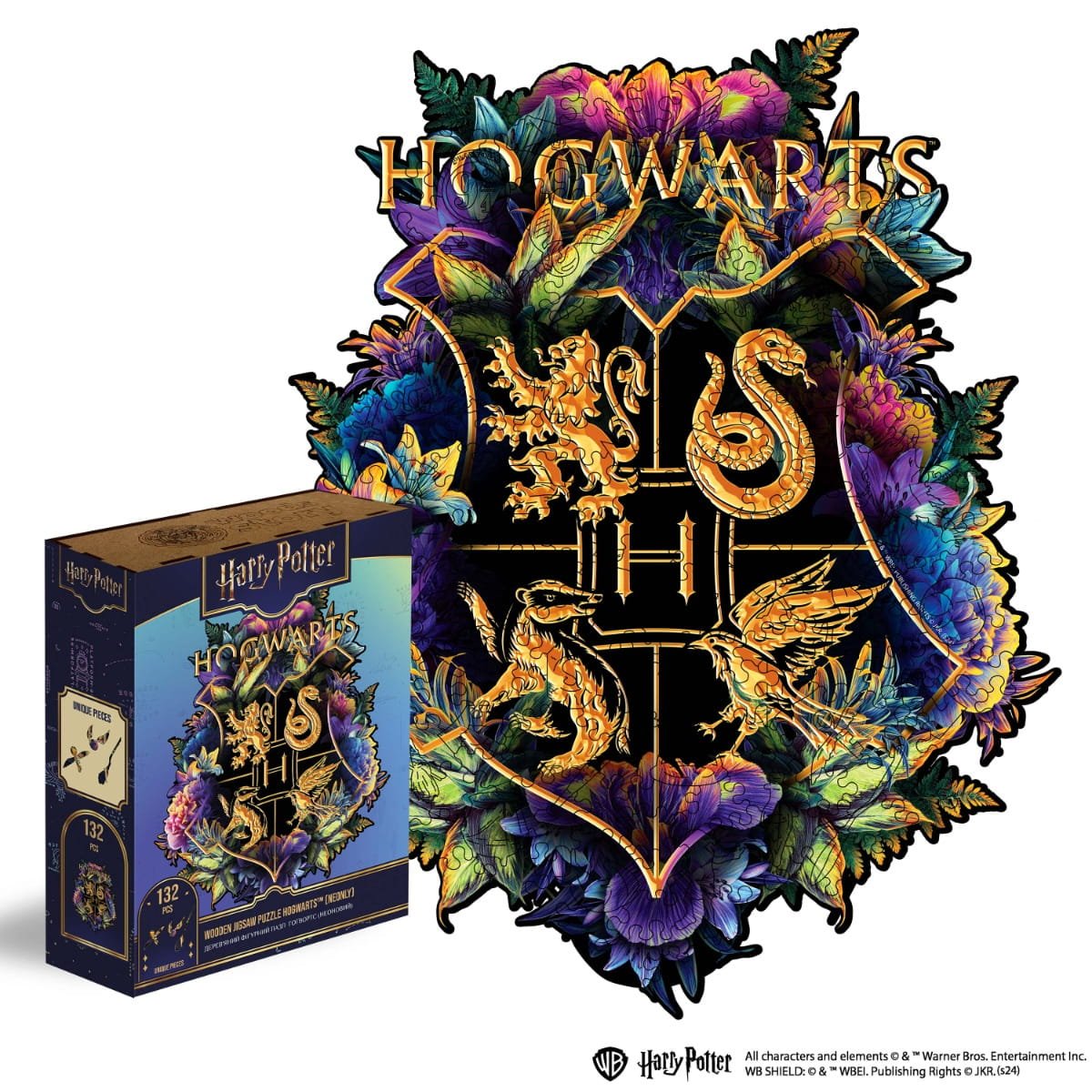 Wooden jigsaw classic puzzle Harry Potter Hogwarts™ (Neonly)