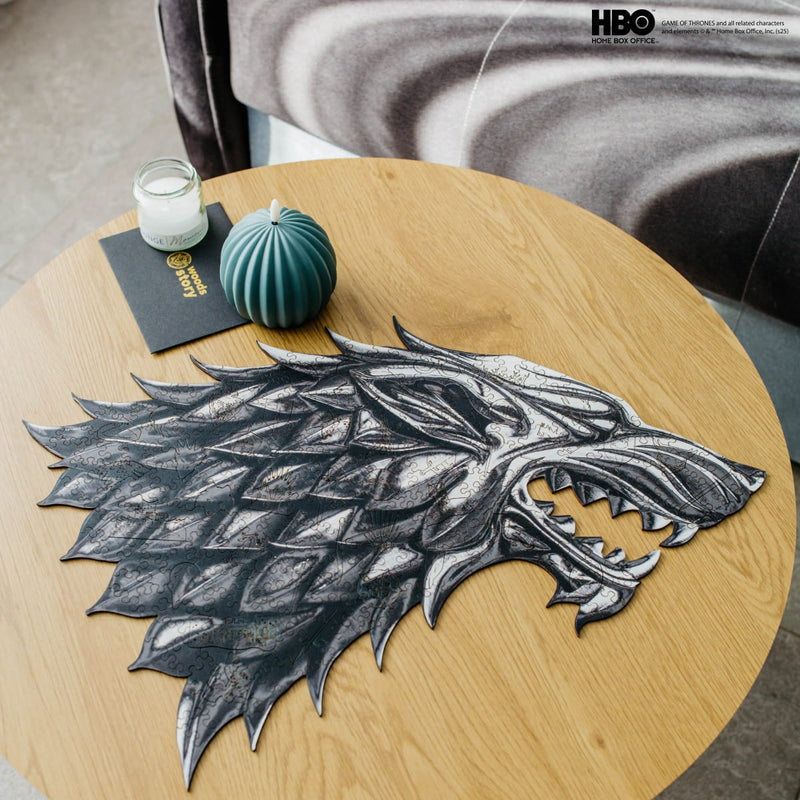 Wooden jigsaw puzzle Game of Thrones™ Metallic Sigils Stark