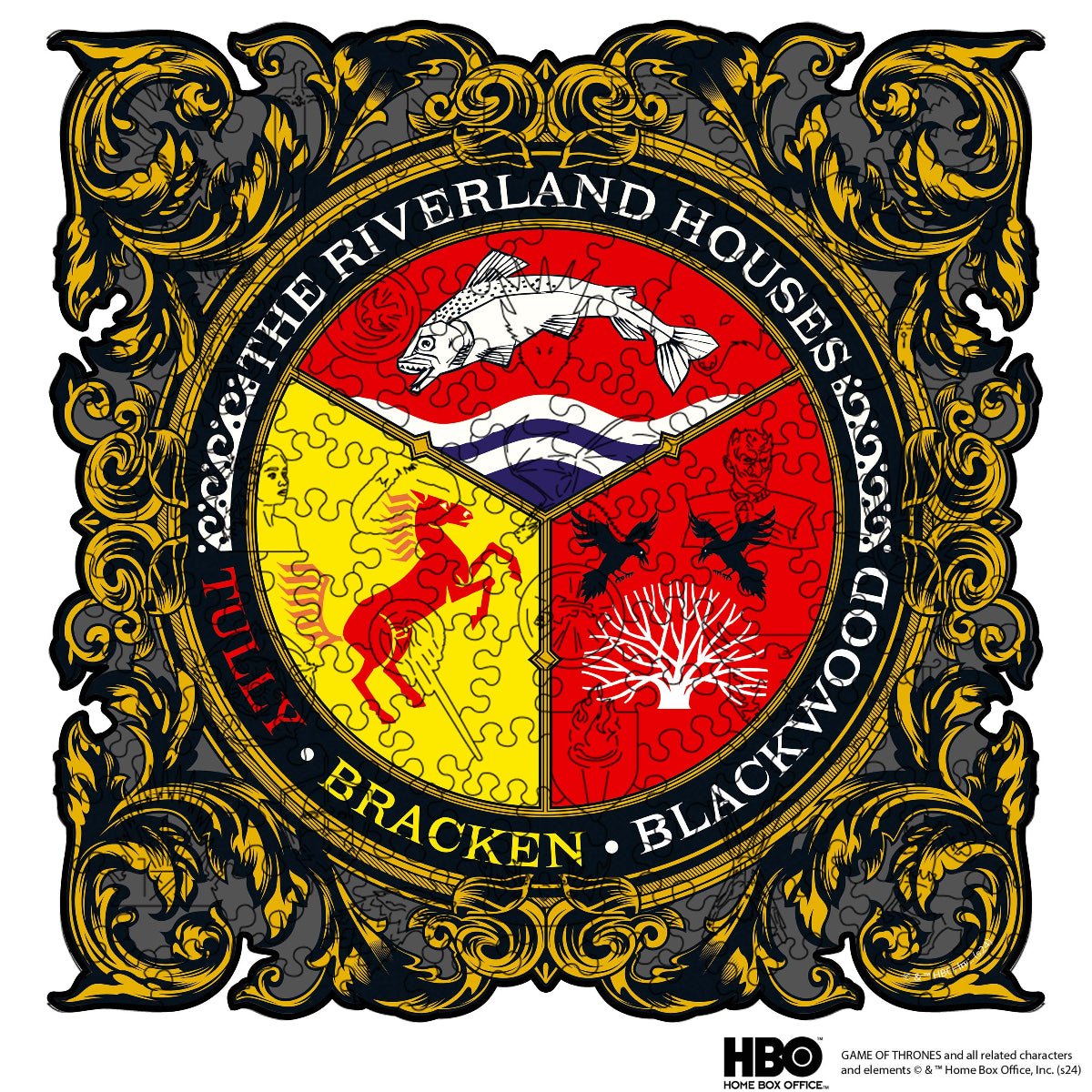 Wooden jigsaw puzzle Game of Thrones™ The Riverland Houses