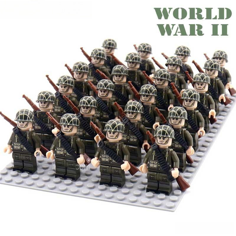 World War 2 American Soldiers set of 24 Lego Minifigures Custom Toys 4 D271