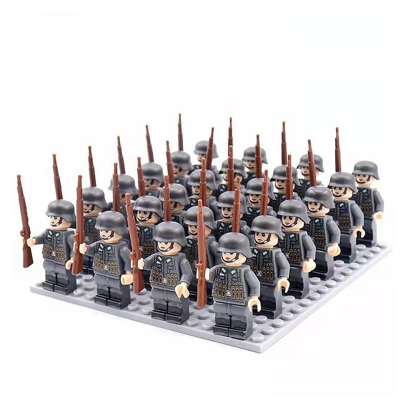 World War 2 German Soldiers set of 24 Lego Minifigures Custom Toys d-25