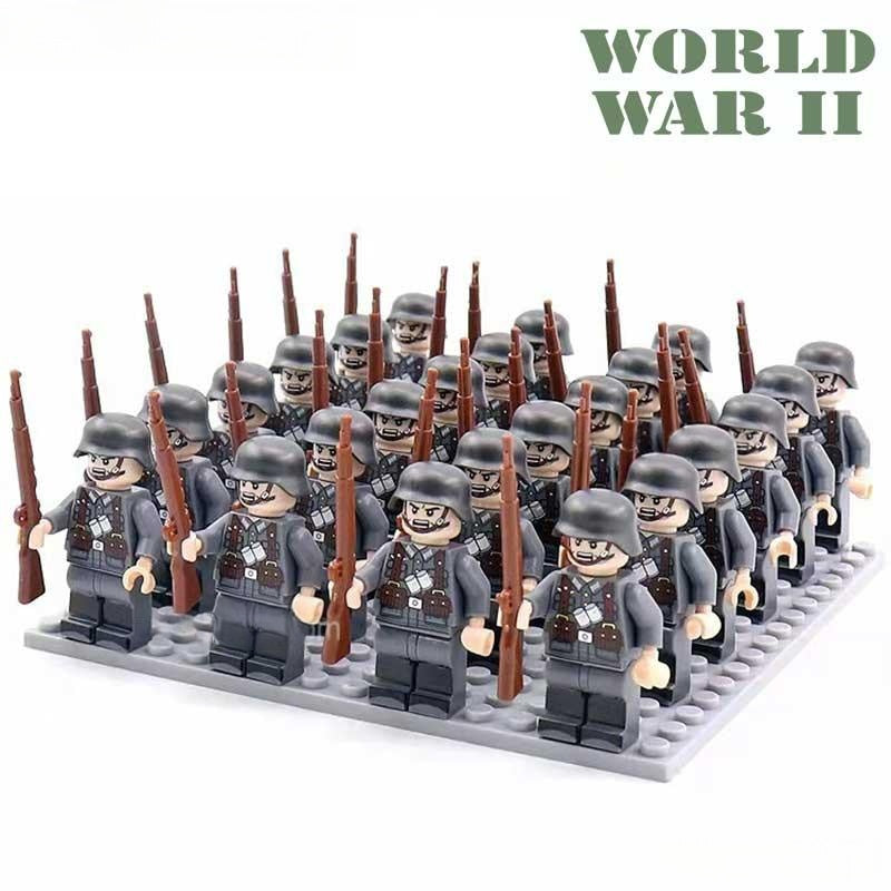 World War 2 German Soldiers set of 24 Lego Minifigures Custom Toys D154