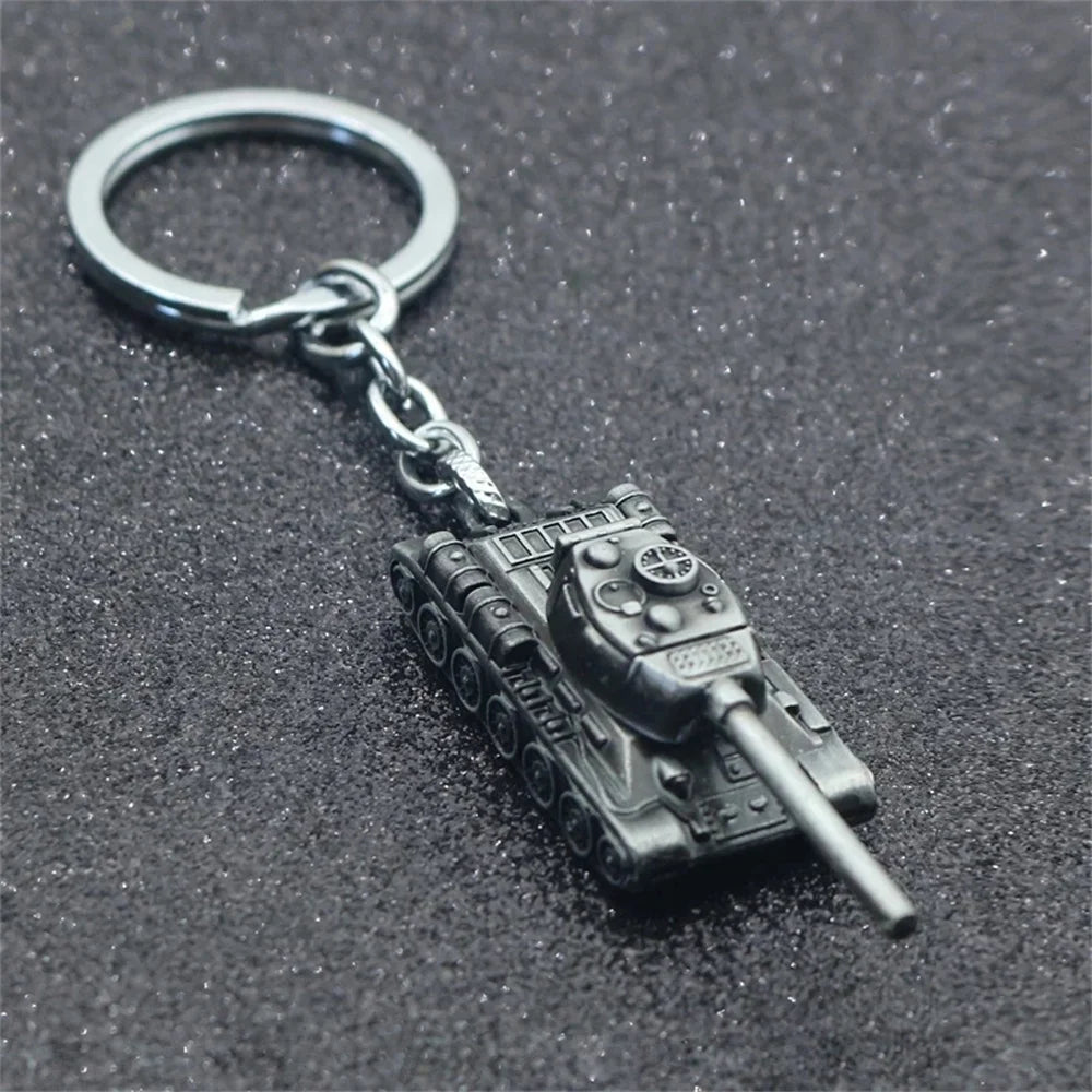 WOT World Of Tanks Keychain World Of Tanks Key Holder Tank War Keychains Metal Gift Pendant Heavy Weapon 3D Tank Gift