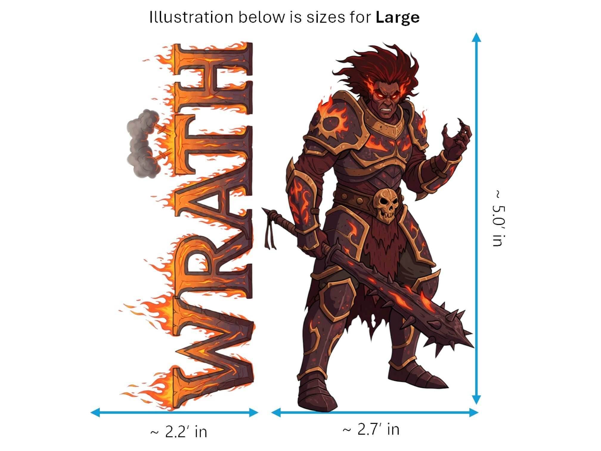 Wrath Ira 7 Sinkins™ Vinyl Sticker – Personification of Wrath | Waterproof & UV-Proof - Sticker / Large