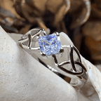 Sylvia Trinity Knot Ring - 6 / Diamond CZ
