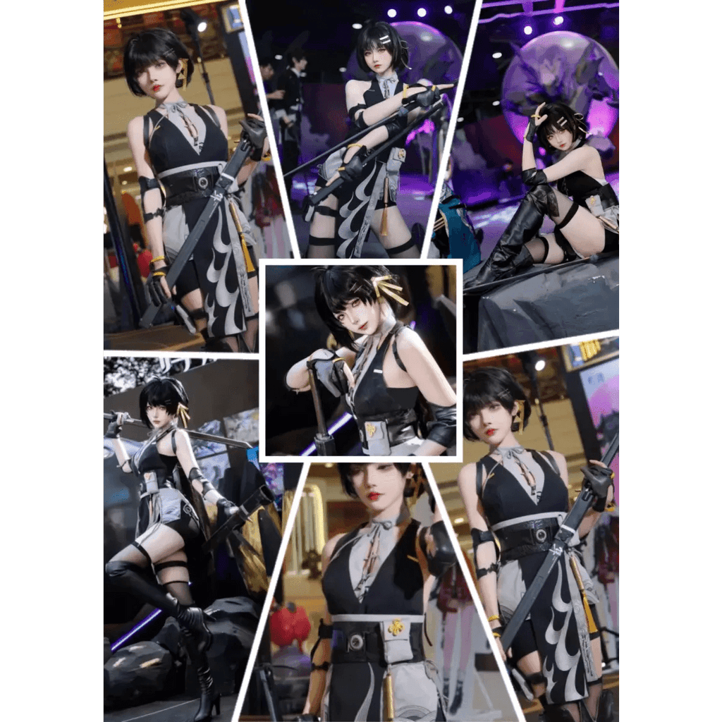 Wuthering Waves Rover Cosplay Costume – Full Set with Wig & Accessories - S / Wig Only