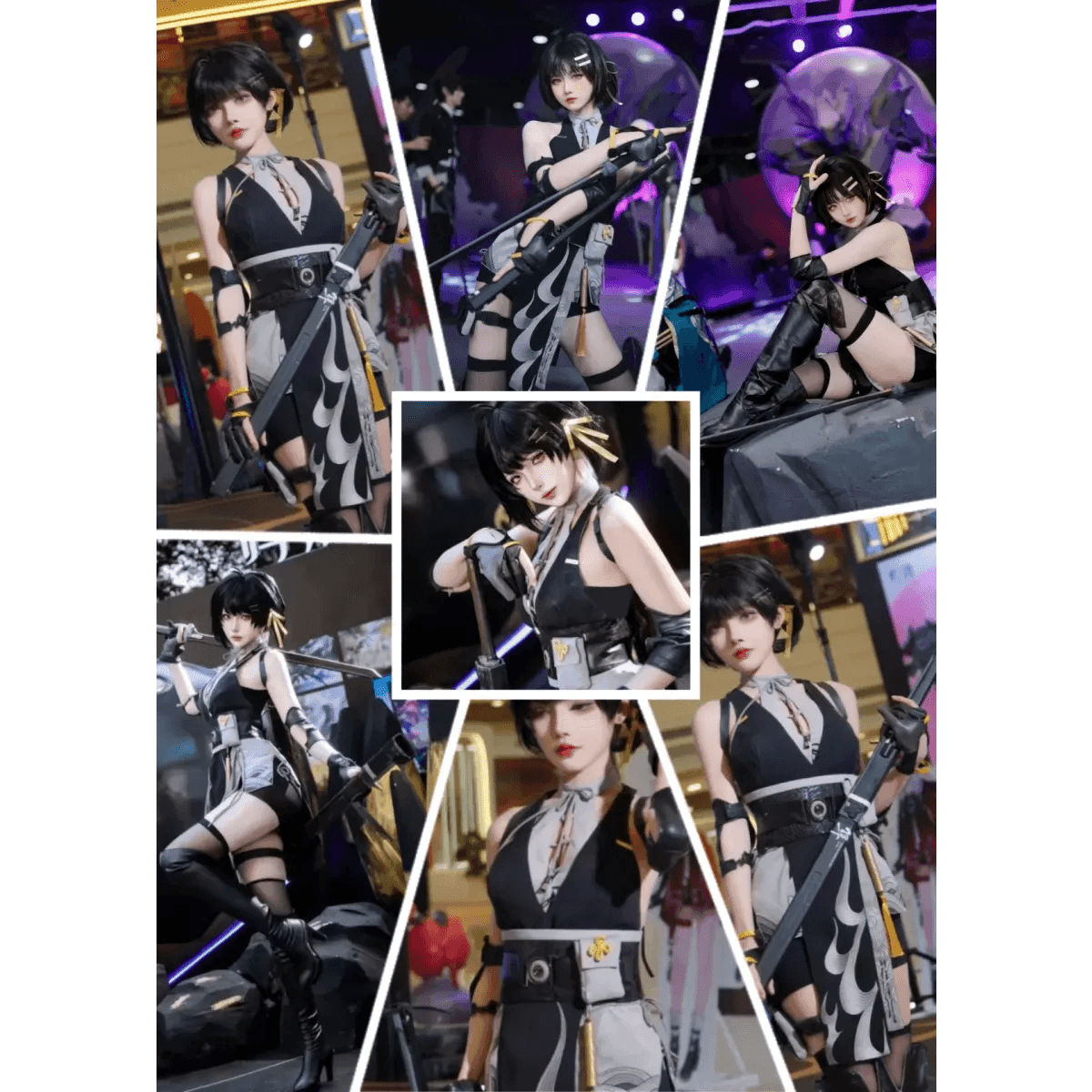 Wuthering Waves Rover Cosplay Costume – Full Set with Wig & Accessories - S / Wig Only