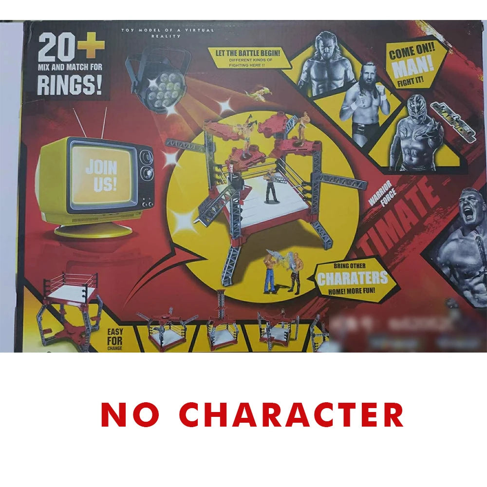 WWE Ring For Action Figures Wrestling Toys WWE Action Figures Elite Wrestlers Warriors Toy Ring & Realistic Accessories Fun