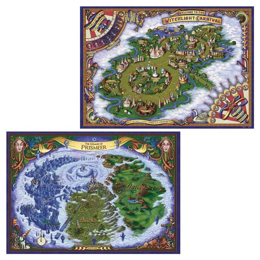 D&D: Icons of the Realms - The Domain of Prismeer and The Witchlight Carnival Wall Map - 