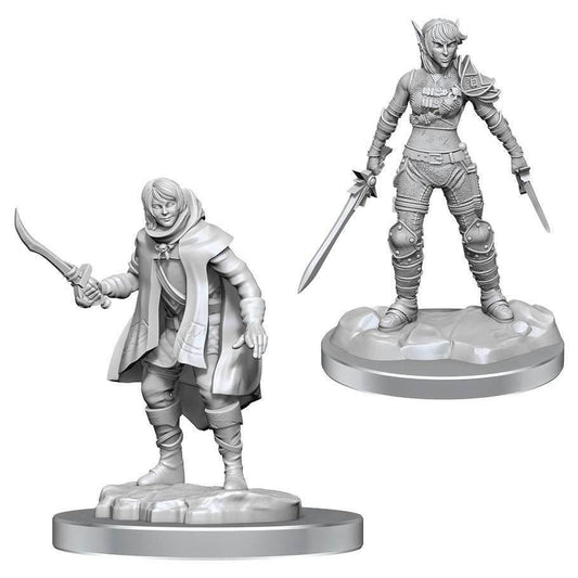 D&D: Nolzur's Marvelous Miniatures - Elf Rogue & Half-Elf Rogue Protégé - 