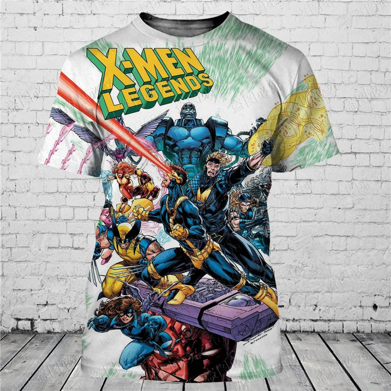 X MEN comic 3D print Disney t shirt  men women Short Sleeve casual style Summer Casual Streetwear Tee Tops