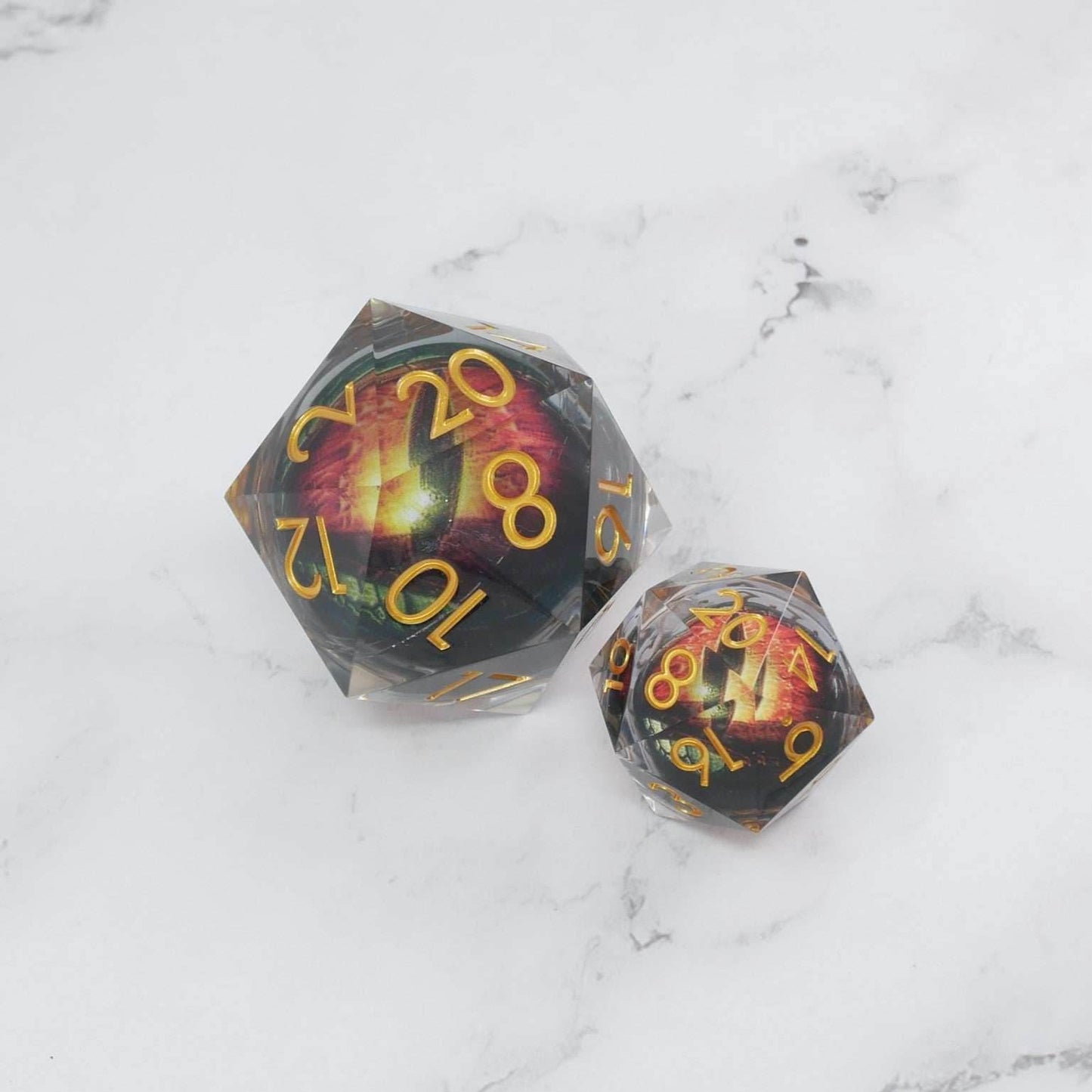 Xanathar's Eye | Giant D20 Moving Eye DnD Dice | Acrylic RPG Gaming Dice - D20 Super Chonk 50mm