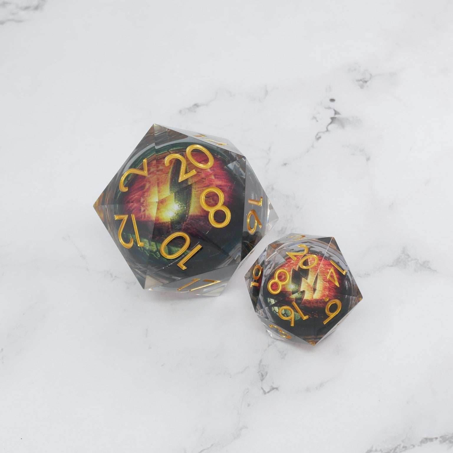 Xanathar's Eye | Giant D20 Moving Eye DnD Dice | Acrylic RPG Gaming Dice - D20 Super Chonk 50mm