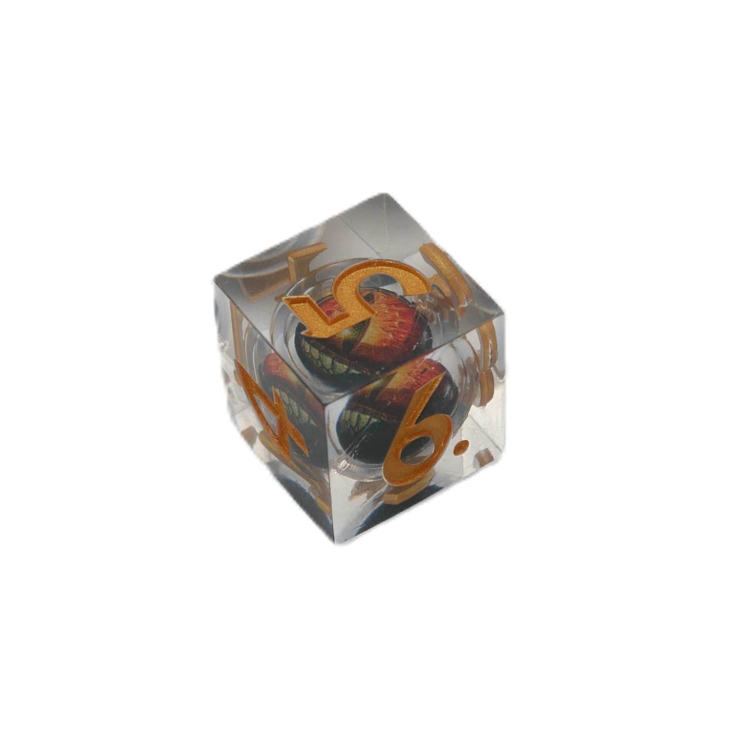 1d6 Moving Eye Sharp Edge DnD Dice | Acrylic RPG Gaming Dice - Xanathar's Eye