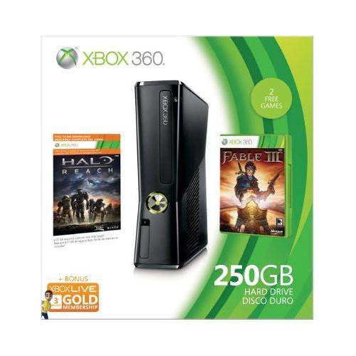 Xbox 360 S (Console-CIB) 250GB Holiday Bundle W/Halo Reach & Fable 3