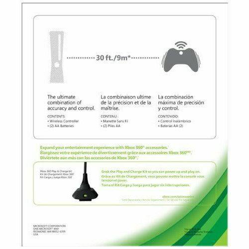 Xbox 360 Wireless Official-Controller (Black) - (Refurbished)