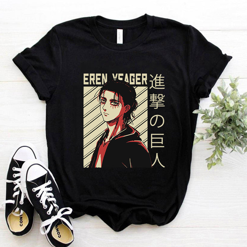 Y2k Japanese Anime Attack on Titan T Shirt