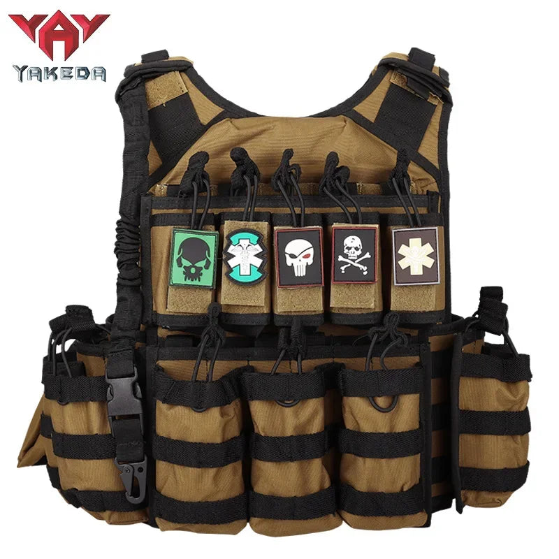 YAKEDA Quick Release Tactical Survival Vest Multi-function SWAT Combat Molle Chaleco Tactico Tactical Jacket