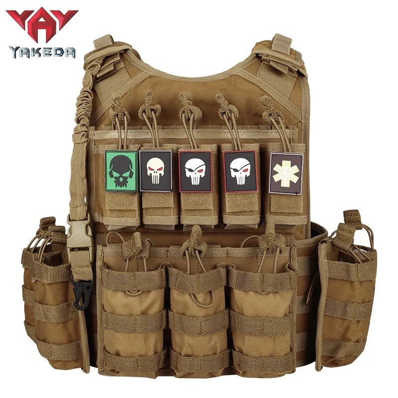 YAKEDA Quick Release Tactical Survival Vest Multi-function SWAT Combat Molle Chaleco Tactico Tactical Jacket