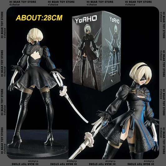 Yorha Figure NieR Automata 2B No.2 Tpye B Anime Figures Deluxe 28cm  Pvc Model Action Figurine Collection Decoration Toys Gifts