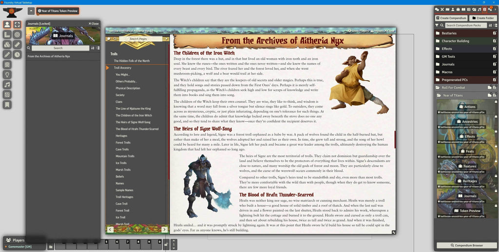Battlezoo Ancestries: Year of Titans PDF & Foundry VTT - Pathfinder 2nd Edition