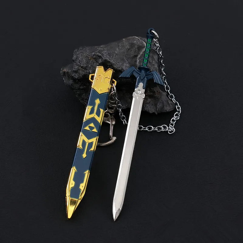 Zelda Link Master Sword Key chains Cosplay Alloy Openable Swords Pendant Props Keychain Accessoories Key Ring Xmas Gift