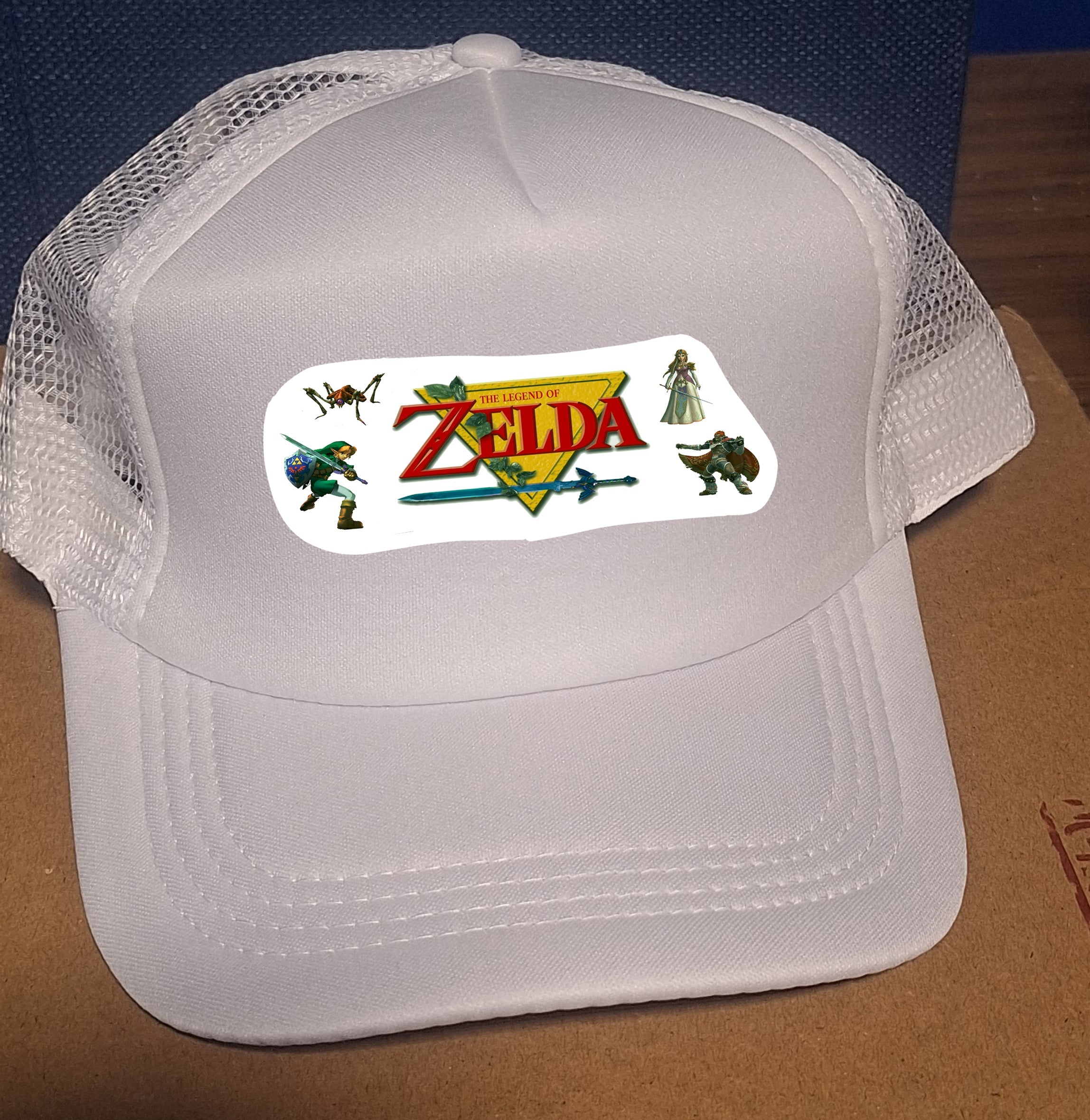 Adjustable Trucker Baseball Cap Featuring The Legend of Zelda Artwork from the Video Game Series, One Size Fits Most