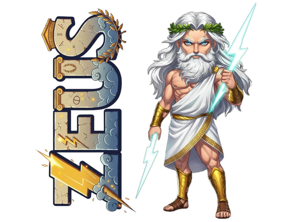 Zeus Nephelēgereta Mythkins™ Vinyl Sticker – Cloud-Gatherer God | Waterproof & UV-Proof - Sticker / Mini