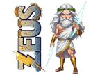Zeus Nephelēgereta Mythkins™ Vinyl Sticker – Cloud-Gatherer God | Waterproof & UV-Proof - Sticker / Mini