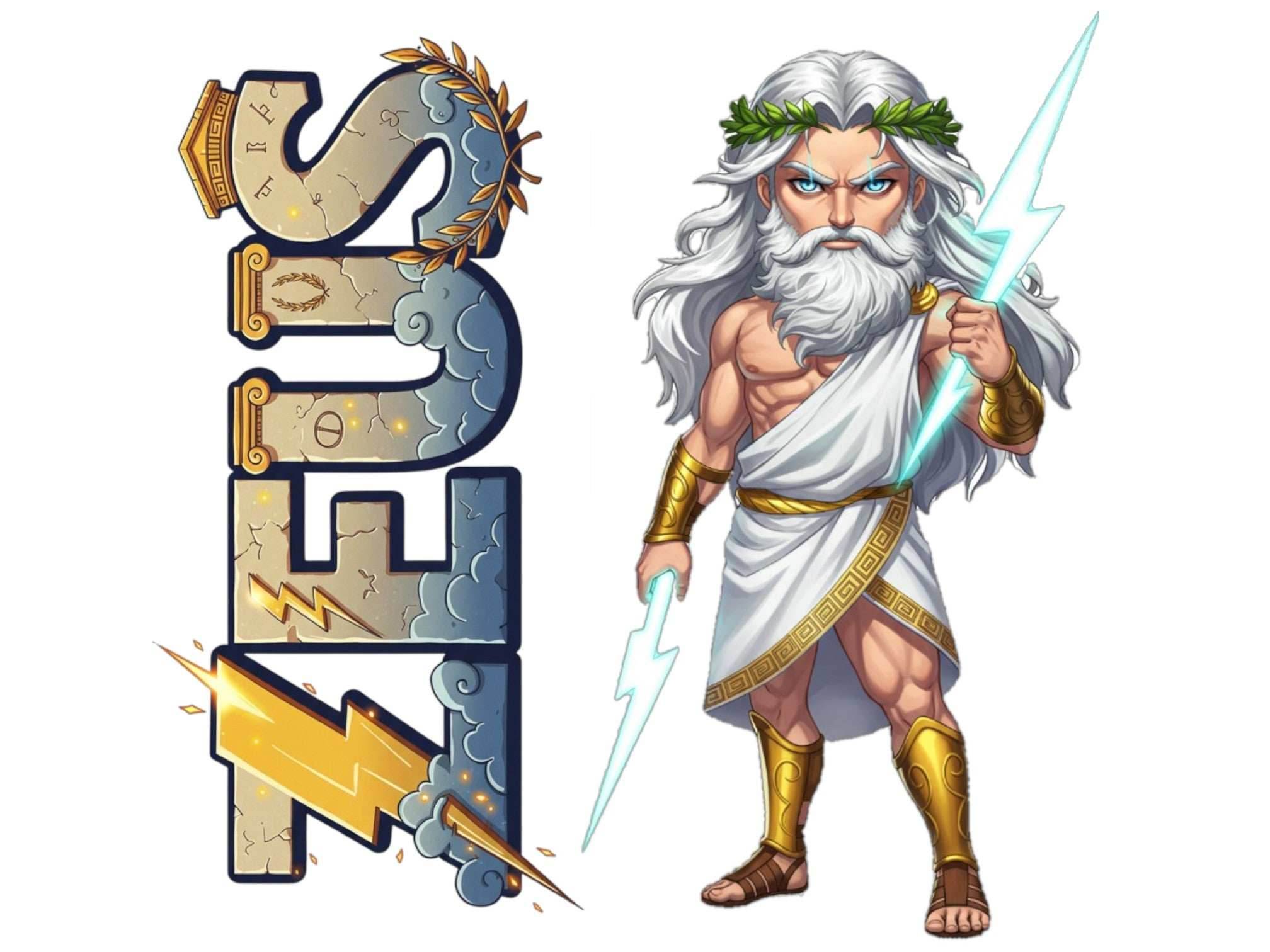Zeus Nephelēgereta Mythkins™ Vinyl Sticker – Cloud-Gatherer God | Waterproof & UV-Proof - Sticker / Mini