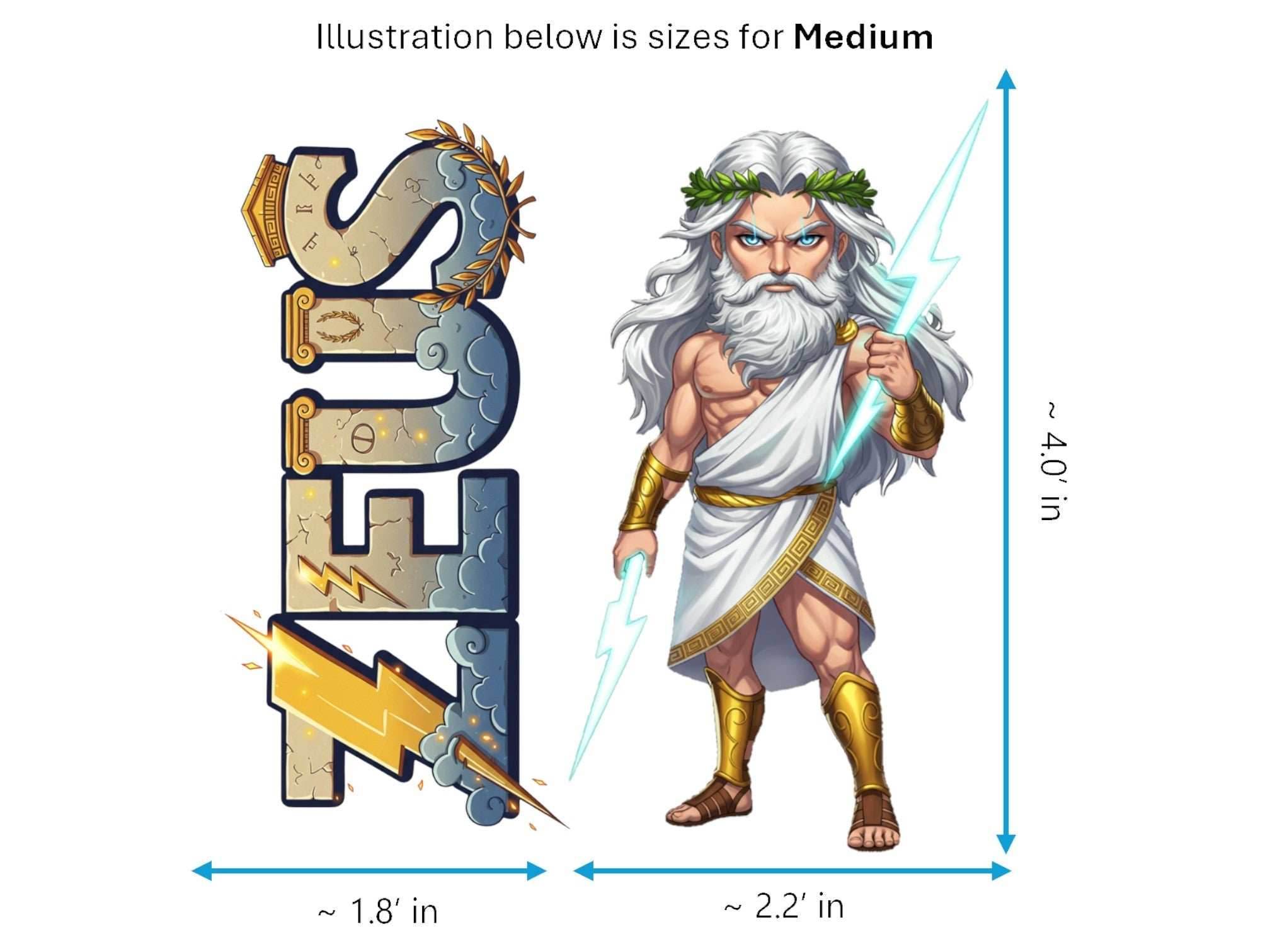 Zeus Nephelēgereta Mythkins™ Vinyl Sticker – Cloud-Gatherer God | Waterproof & UV-Proof - Sticker / Medium
