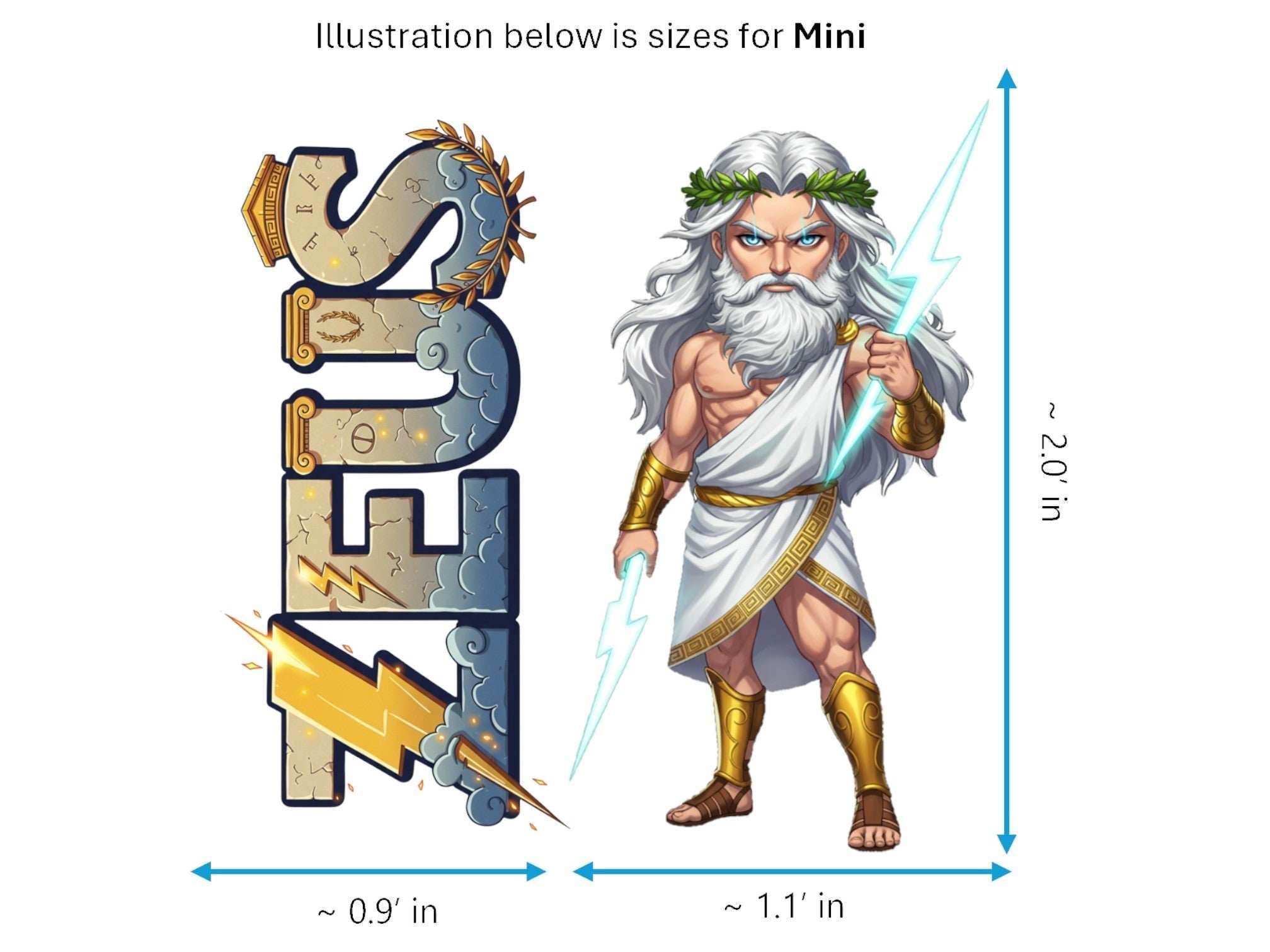 Zeus Nephelēgereta Mythkins™ Vinyl Sticker – Cloud-Gatherer God | Waterproof & UV-Proof - Sticker / Mini