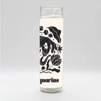Zodiac Aquarius Candle - White